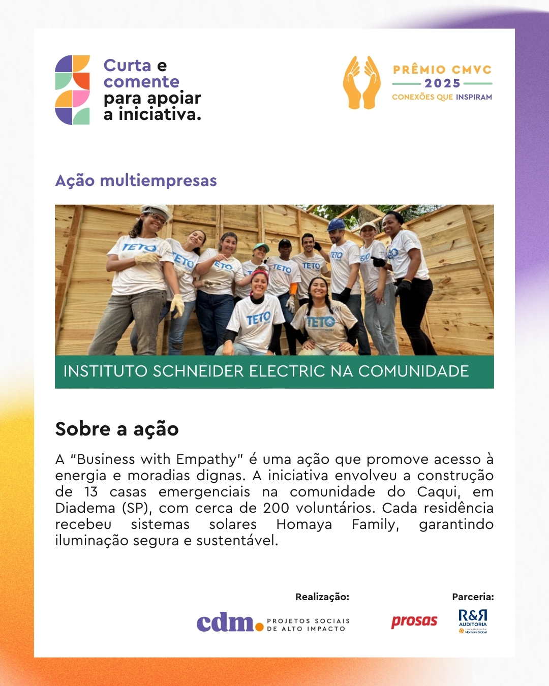 INSTITUTO SCHNEIDER ELECTRIC NA COMUNIDADE ('INSTITUTO')