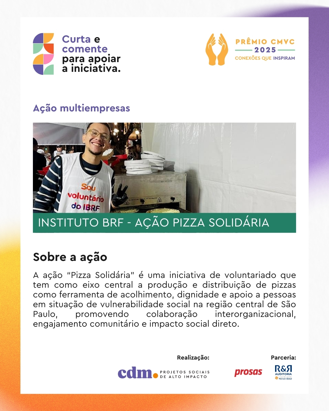 Instituto BRF - Ação Pizza Solidária