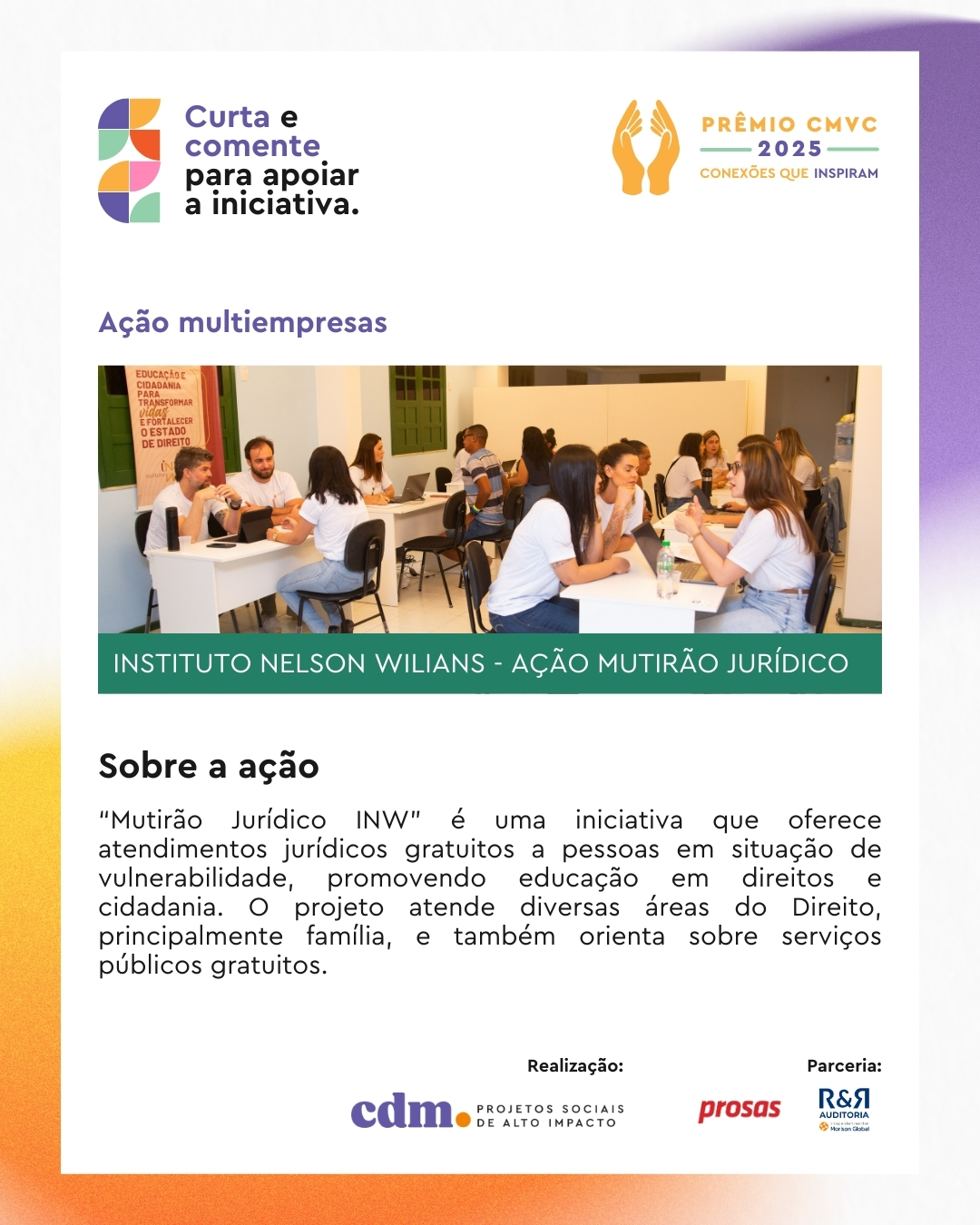 Instituto Nelson Wilians - Ação Mutirão JurÍdico